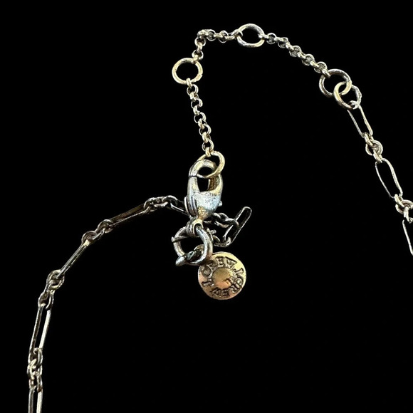 J Crew Gold Tone Round Clear Crystal Stone Necklace 20” - Picture 3 of 3